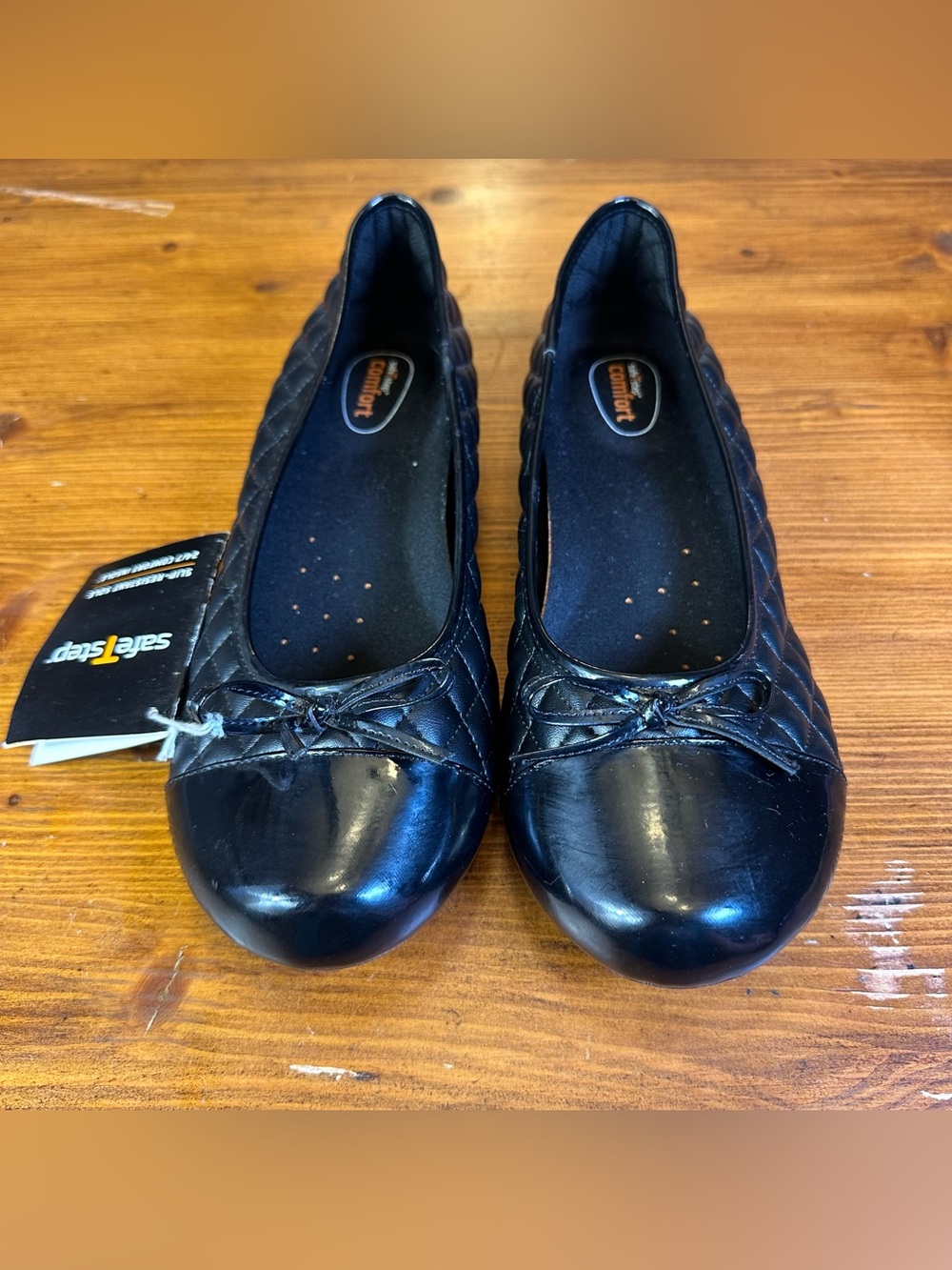 safeTstep New Sasha Comfort Black Ballet Flats/Slip-Ons Women’s Size 9W - Picture 2 of 13